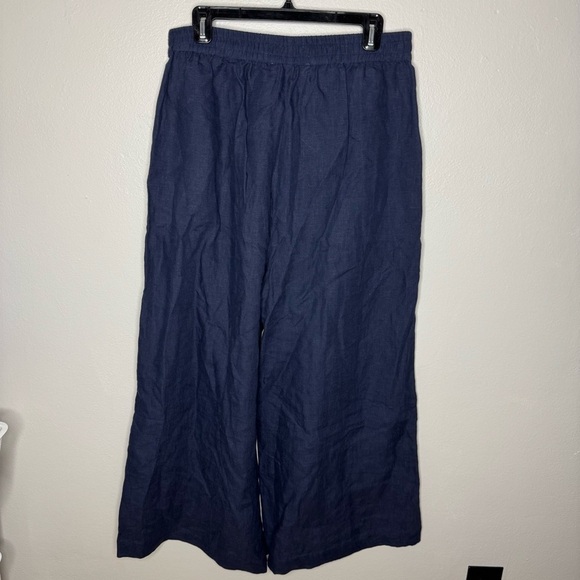 NWT MAMÈNE ESSENTIAL LINEN WIDE LEG PANT NAVY BLUE - Picture 6 of 14